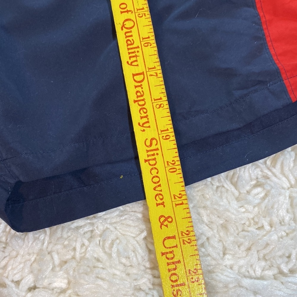 PERRY ELLIS AMERICA  XXL DRAWSTRING SWIM TRUNKS NAVY BLUE YELLOW RED TAN… - Picture 10 of 12